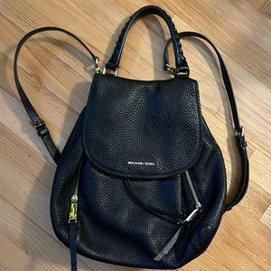 Michael Kors backpack pocketbook Super soft leather gold zippers snap closure